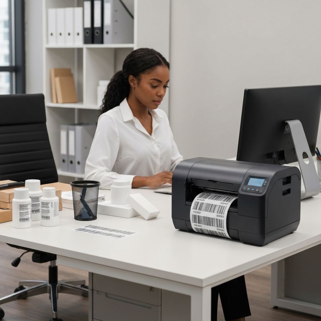 Printable UPC label for product packaging created with an online barcode generator